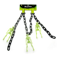 Halloween Chain Garland with 3pcs G.I.D. Skeletons