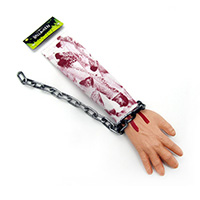 Severed Hand with Chain & Bloody Sleeve
