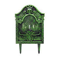 Tombstone Yard Stake with Green Paint