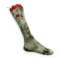 Zombie Severed Leg with Red Blood